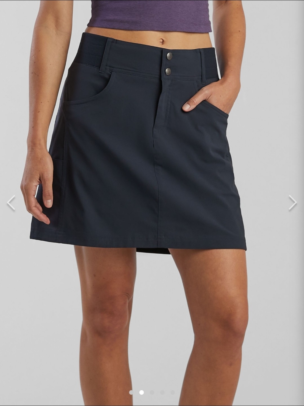 Title Nine Clamber Skirt Skort Lined Shorts 10 Navy Hiking Pickleball Outdoor - Picture 2 of 12